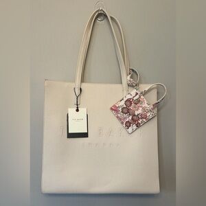 Ted Baker Cream Tote with Floral Accent